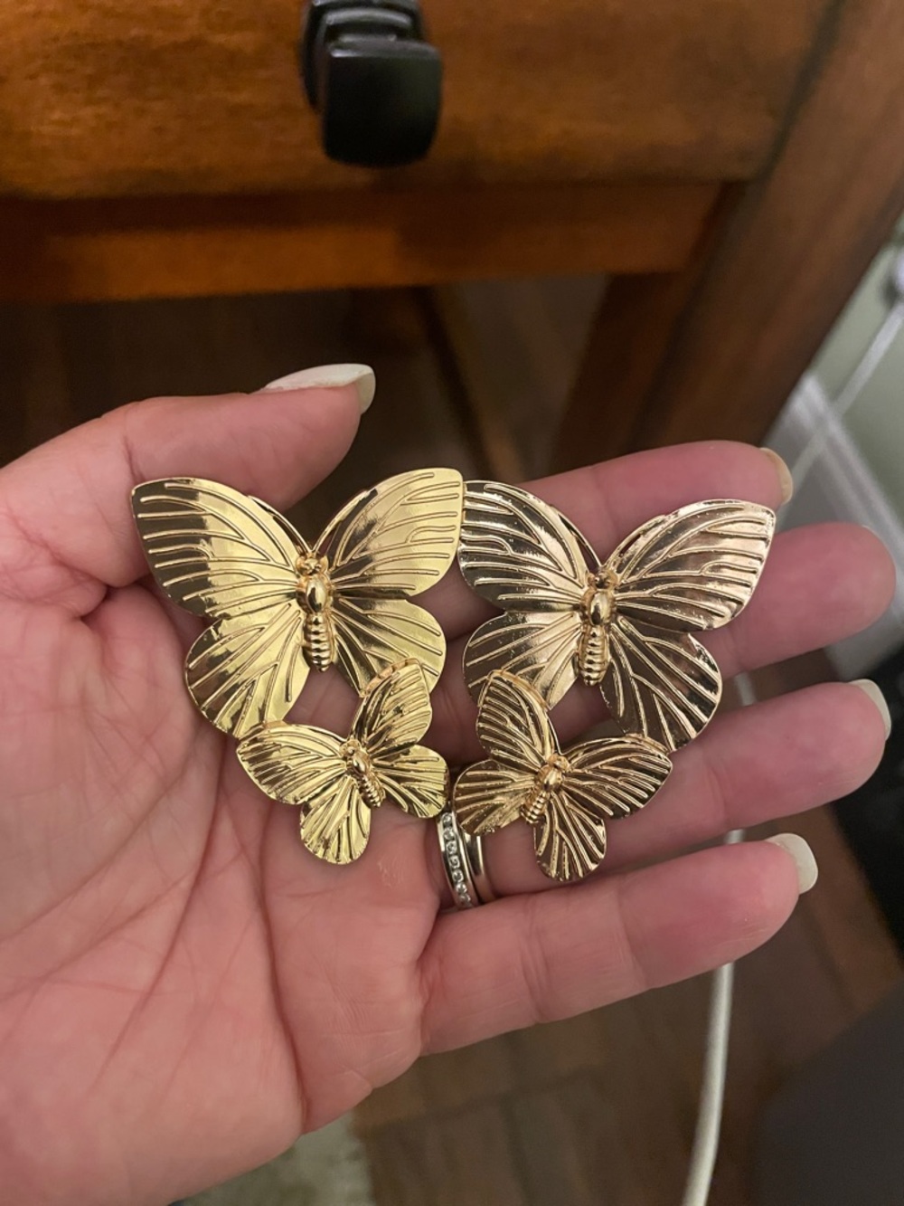 Paparazzi Gold Butterfly Earrings